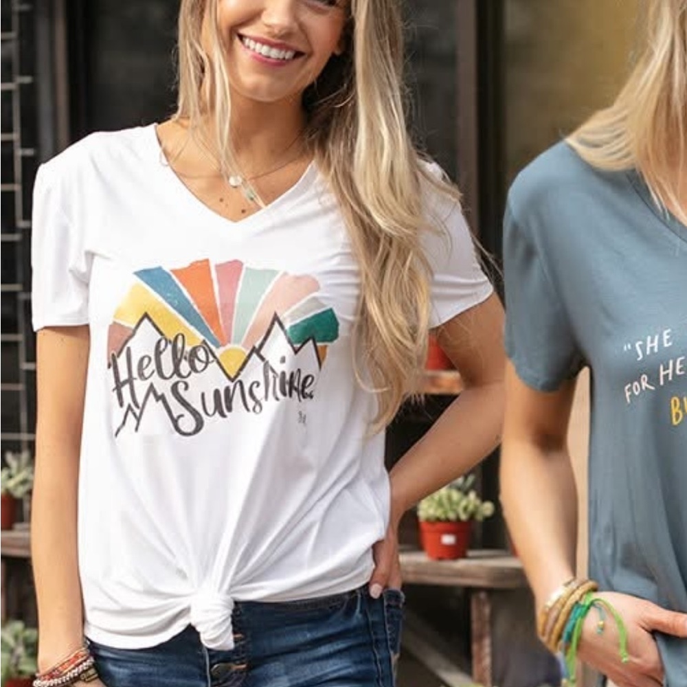 NWOT Perfect V Neck Tee from Grace & Lace Size M